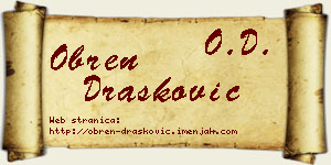 Obren Drašković vizit kartica
